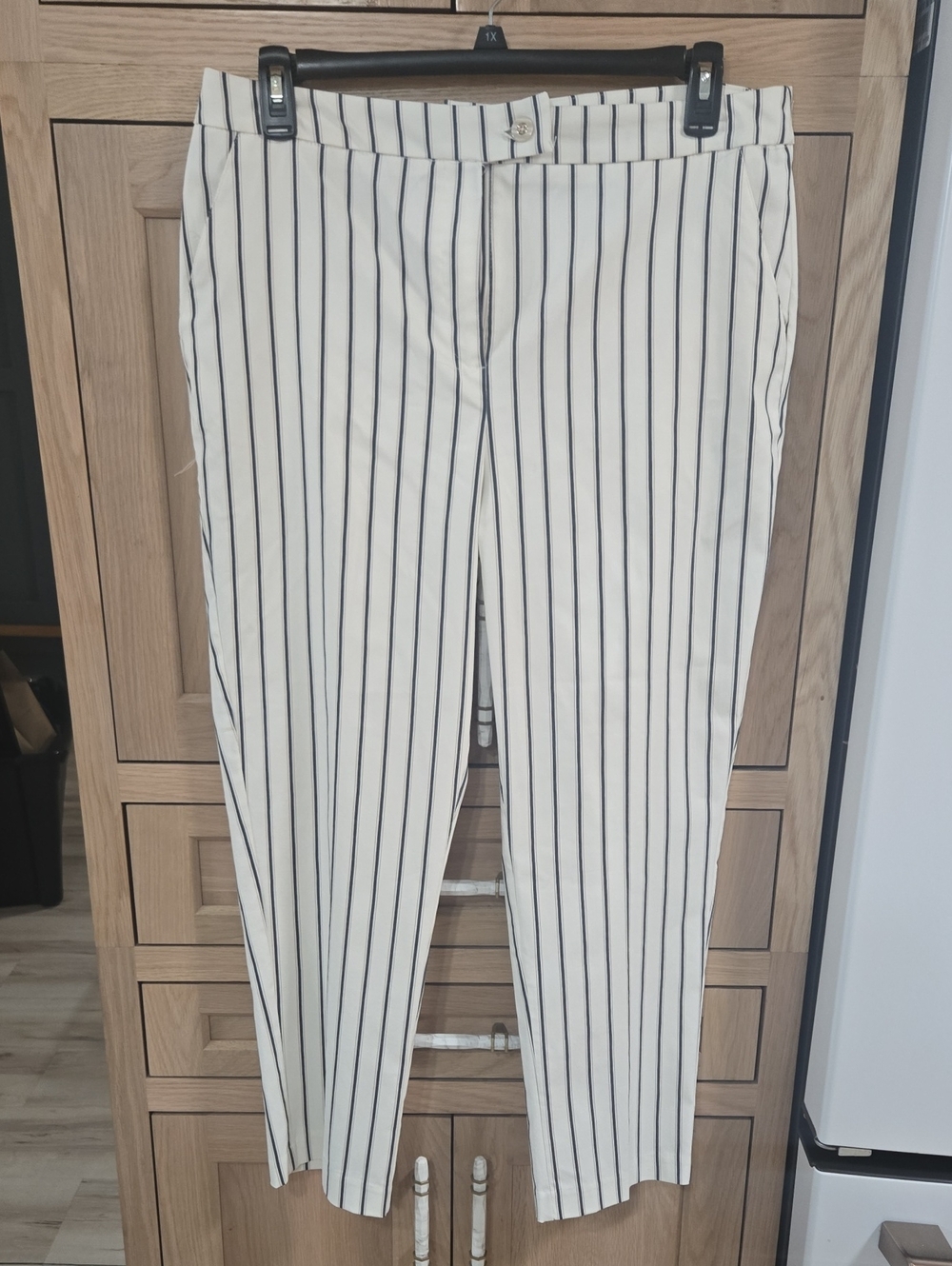 Zac & Rachel Cream Pinstripe Chinos